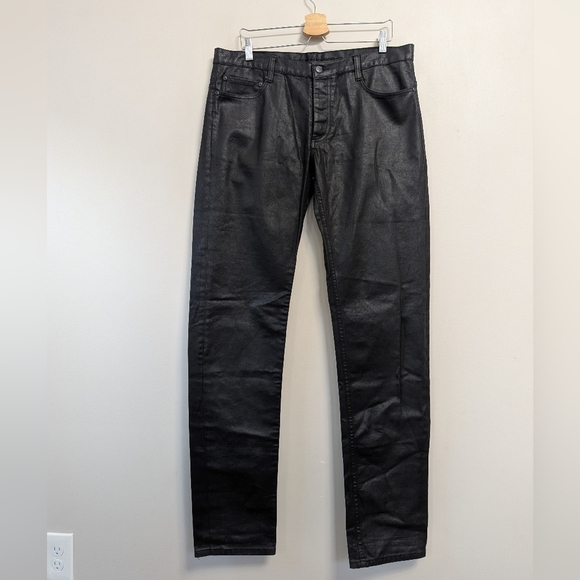 Marc Jacobs Black Waxed Pants